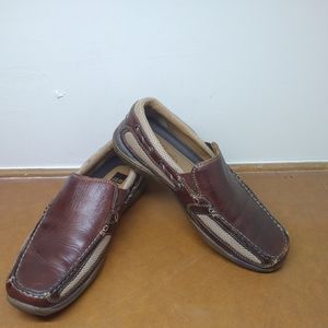 Johnston & Murphy Shoes Men's Size 8.5 Brown Leather Deck Boat Loafers Comfort